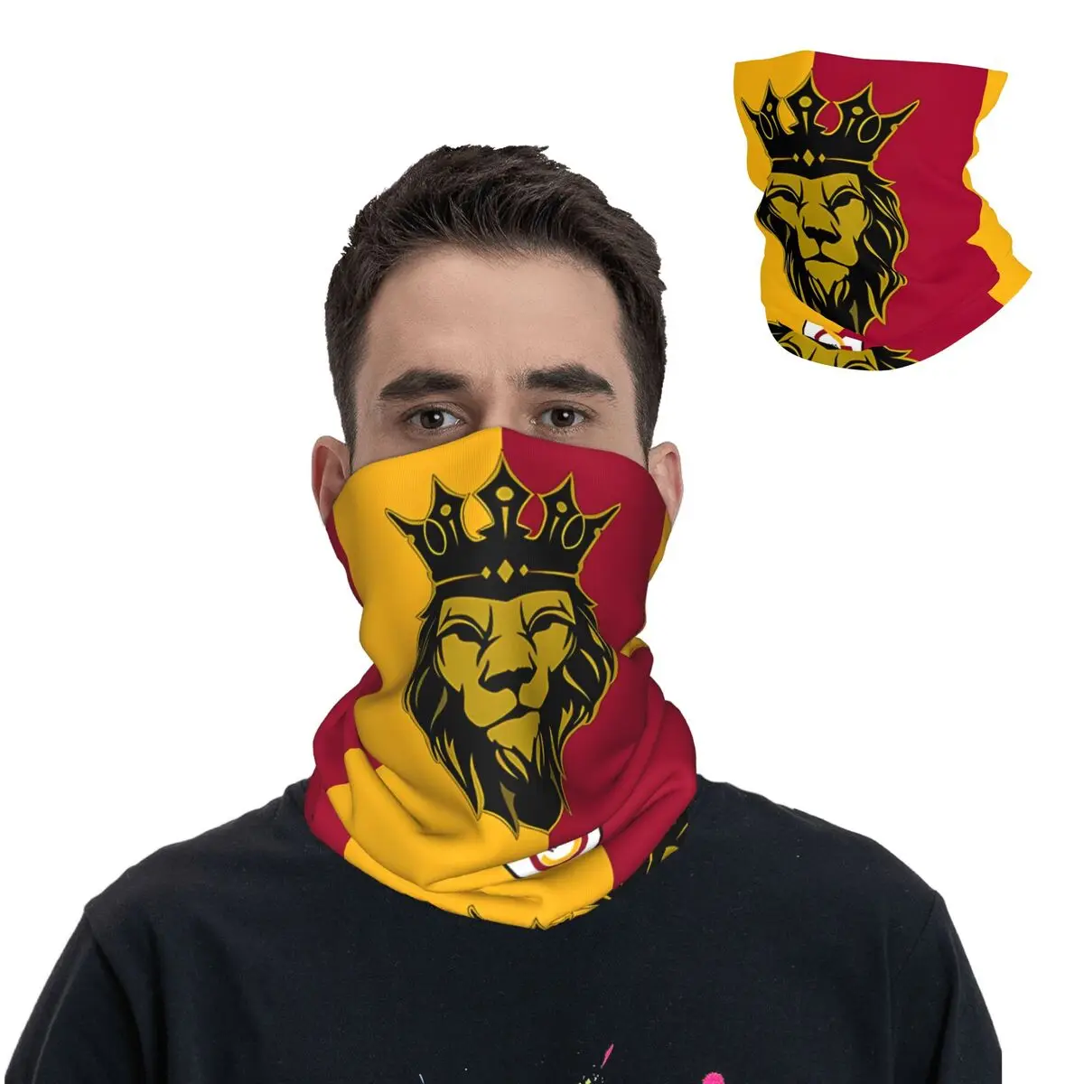 Lion Bandana Neck Cover Motorcycle Club Galatasarays Face Scarf Cycling Scarf Hiking Unisex Adult Windproof