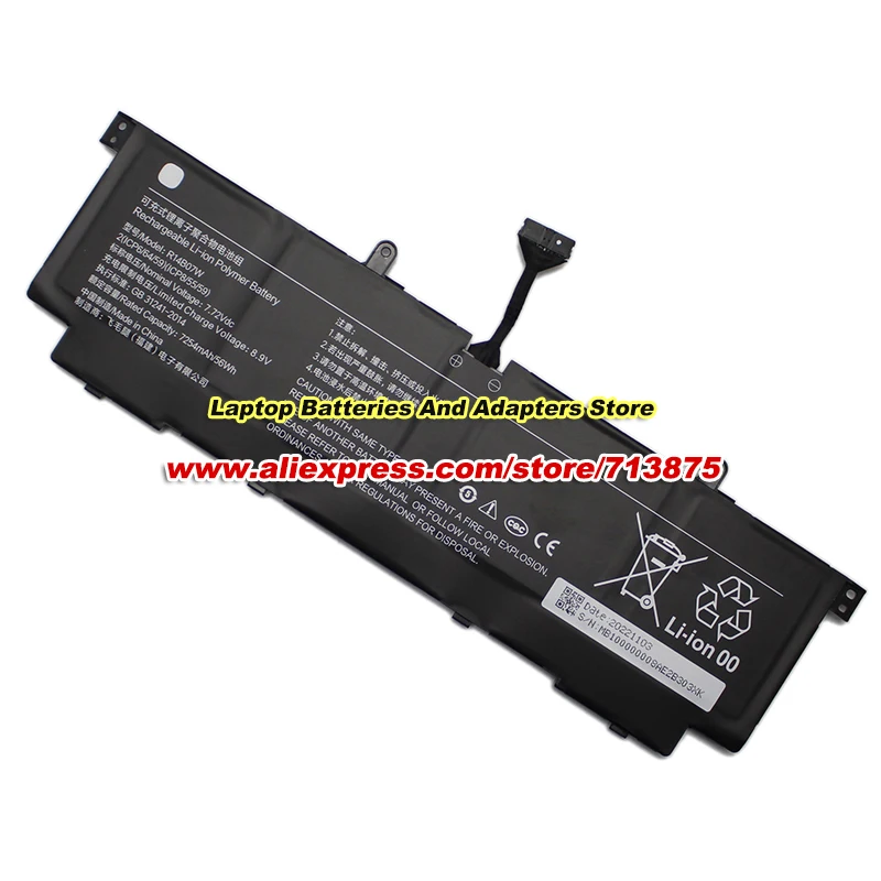 جديد R14B07W بطارية ل Xiaomi Book Pro 14 2022 MIA2210-AD MIA2207-AI MIA2207-BI بطارية ليثيوم بوليمر 7.72 فولت 7254 مللي أمبير 56Wh #2