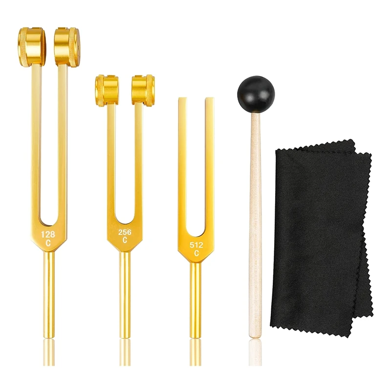 

Tuning Fork Set (128Hz, 256Hz, 512Hz) Tuning Forks For Healing Chakra For Healing, Sound Therapy, Reliever Stress