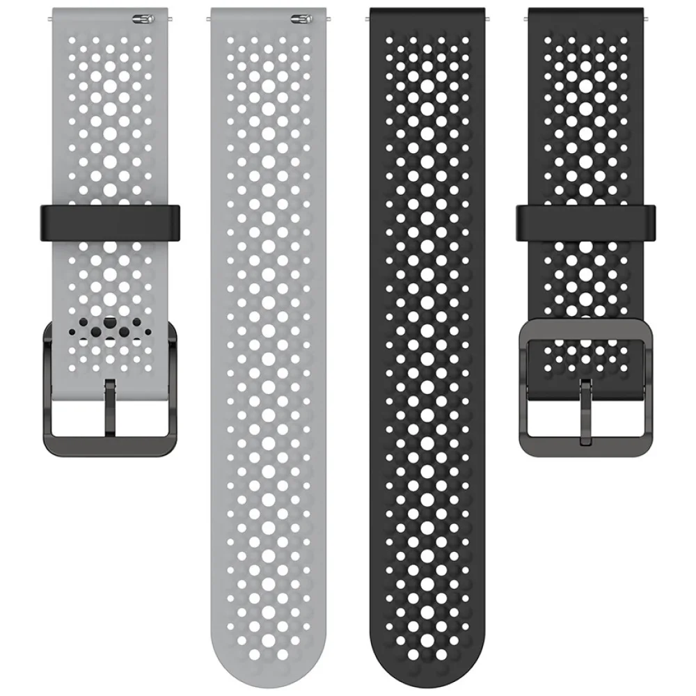 Two-color/Single Color Breathable Strap for MI Watch S4 Sport 20MM/22MM  Liquid Silicone Watch Band Replacement Accessories