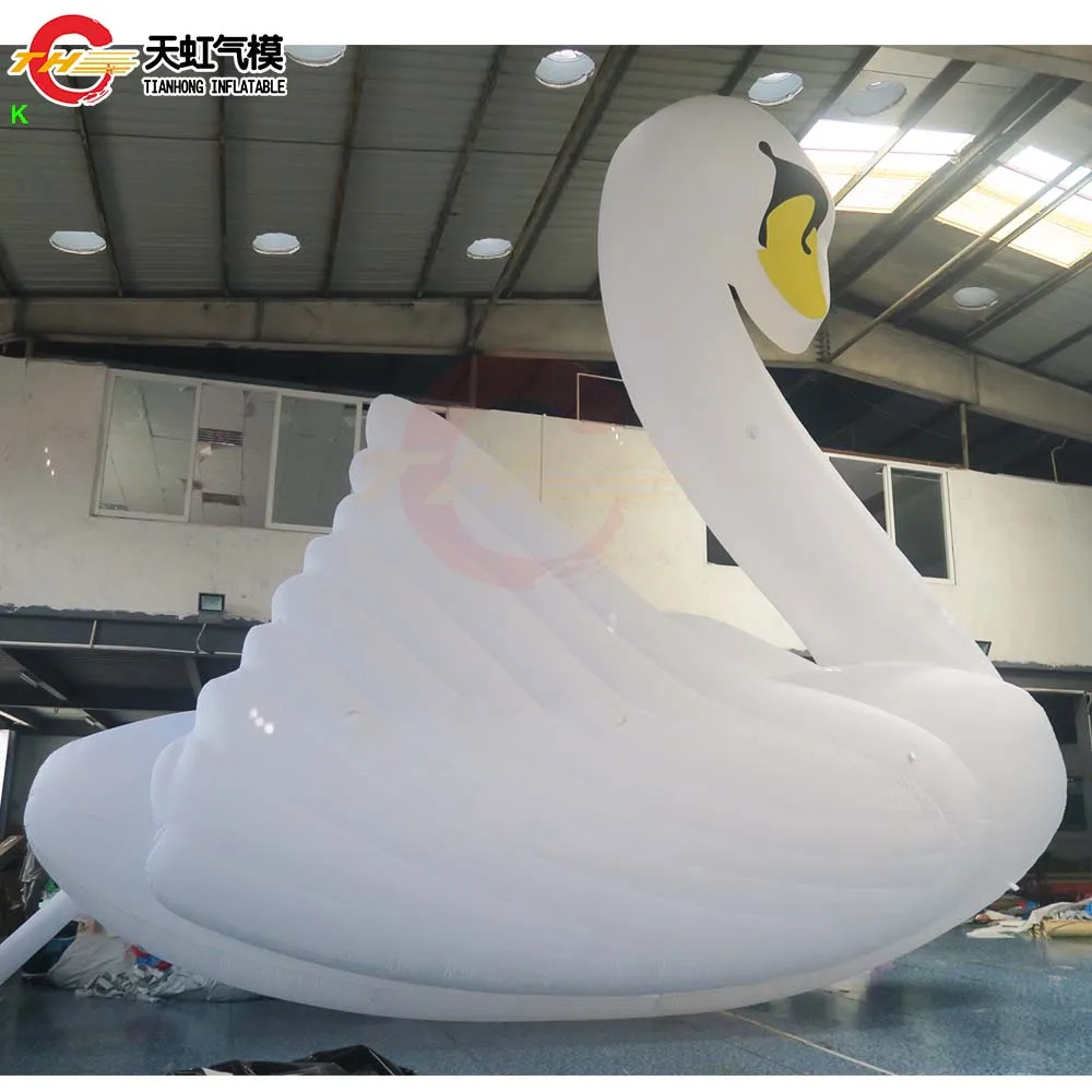 Fantastic Valentine's day Wedding Decoration White Big Inflatable Swan Christmas Activities Inflatable Swan Animal Balloon