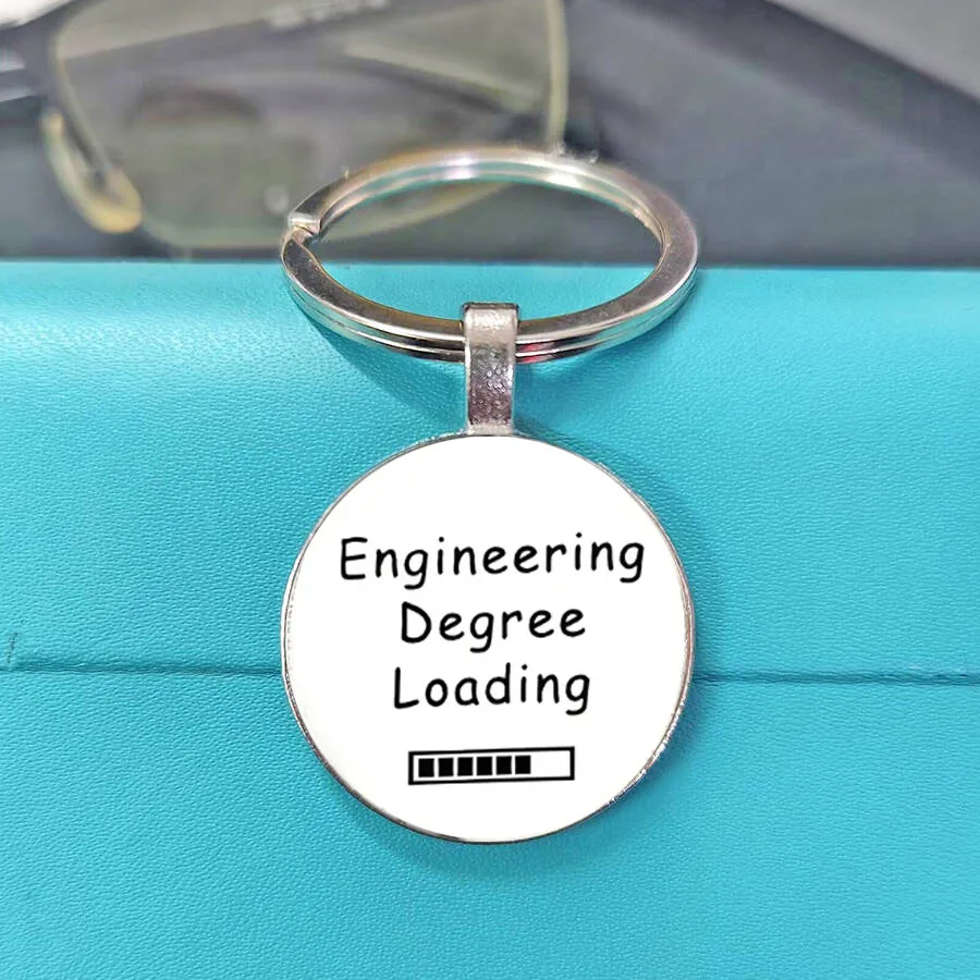 New Engineer Gift Keychain Creative Building Helmet Glass Key Chain Male and Female Construction Workers' Engineering Giftss