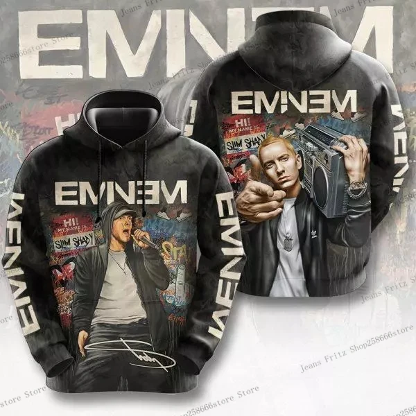 Popular Rapper Eminem Album Hoodies 3D Printing Hooded Sweatshirts Men/Women Tracksuit Pullover Hip Hop Street Man Clothing