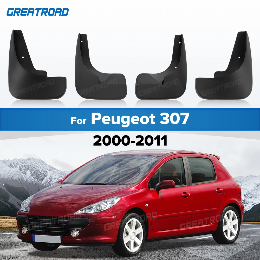 Mudflaps For Peugeot 307 2000-2011 Fender Splash Guards Mudguards Mud Flaps car Accessories
