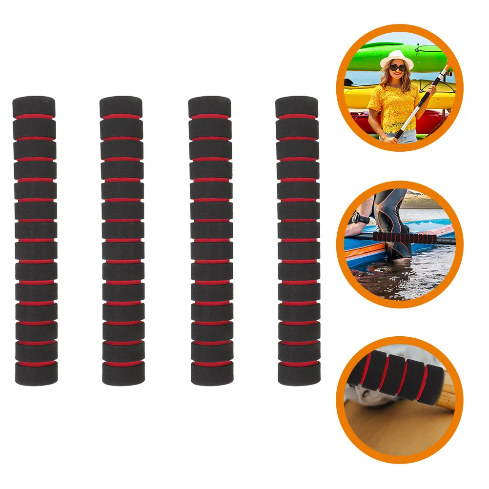 2 Pairs of Sponge Kayak Paddle Grips with Paddle Rod Protective Covers Kayaking Accessories for Enhanced Grip and Protection