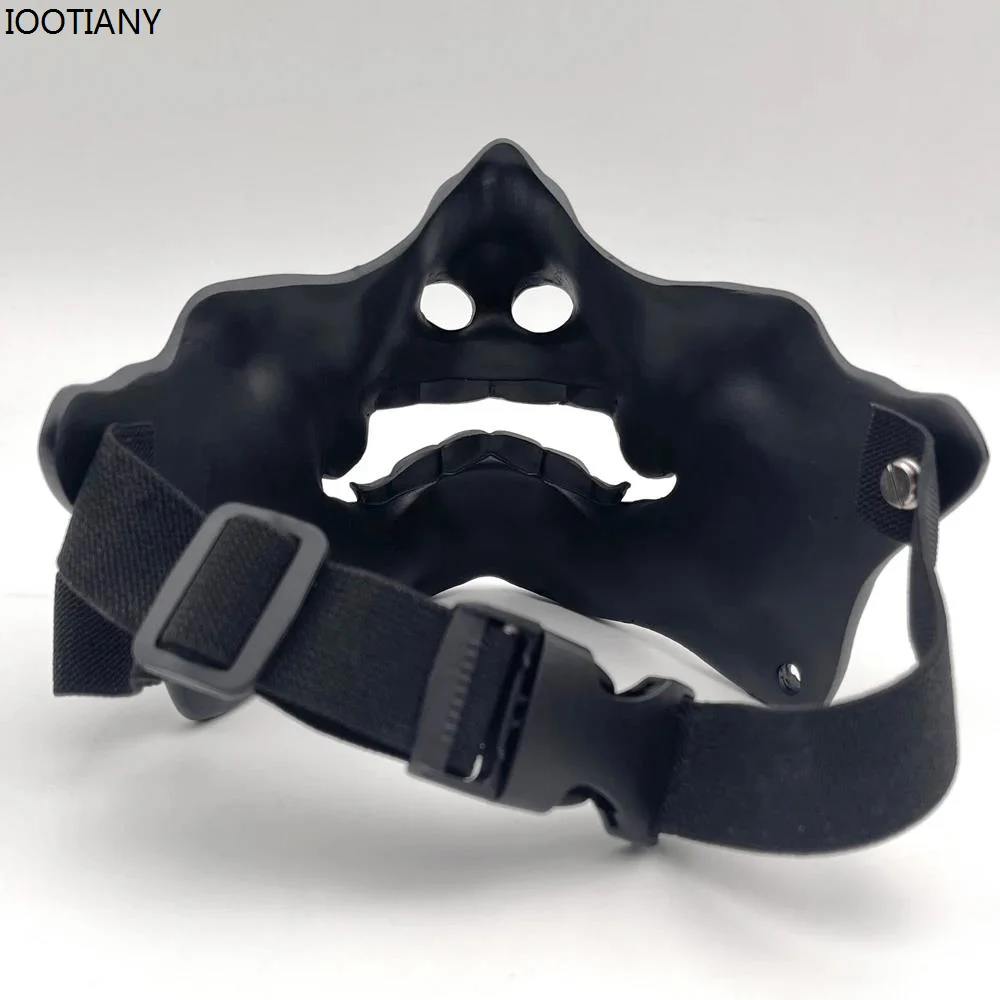 CosplayNew Devil Oni Samurai Ghost Horror Hard Resin Face Masks Demon Prajna Cosplay Mask Halloween Adult Unisex Party Prop Mask