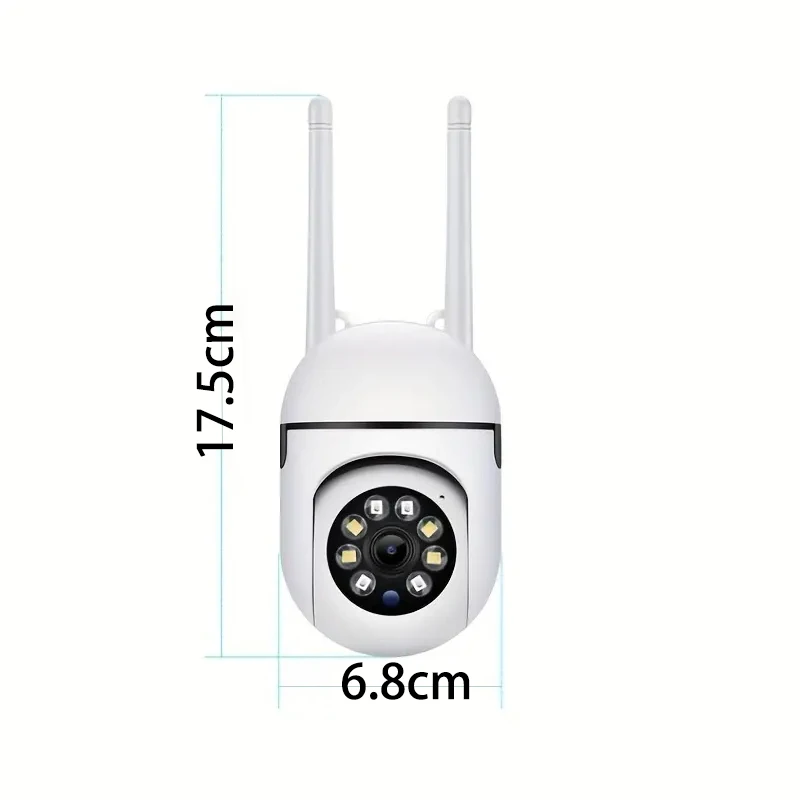 HD Casa Inteligente WiFi Câmera De Monitoramento De Bebê, Visão Noturna Colorida, Rastreamento De Movimento, Alarme Push, Voz Bidirecional, Infravermelho