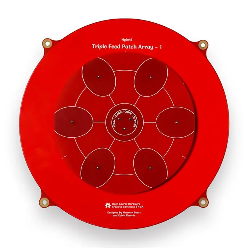 2026 Easy Use 2 Set 150Mm Triple Feed Patch 5.8Ghz 14Dbi Pagoda Array FPV Antenna Image Transmitter Flat Panel Antenna Red