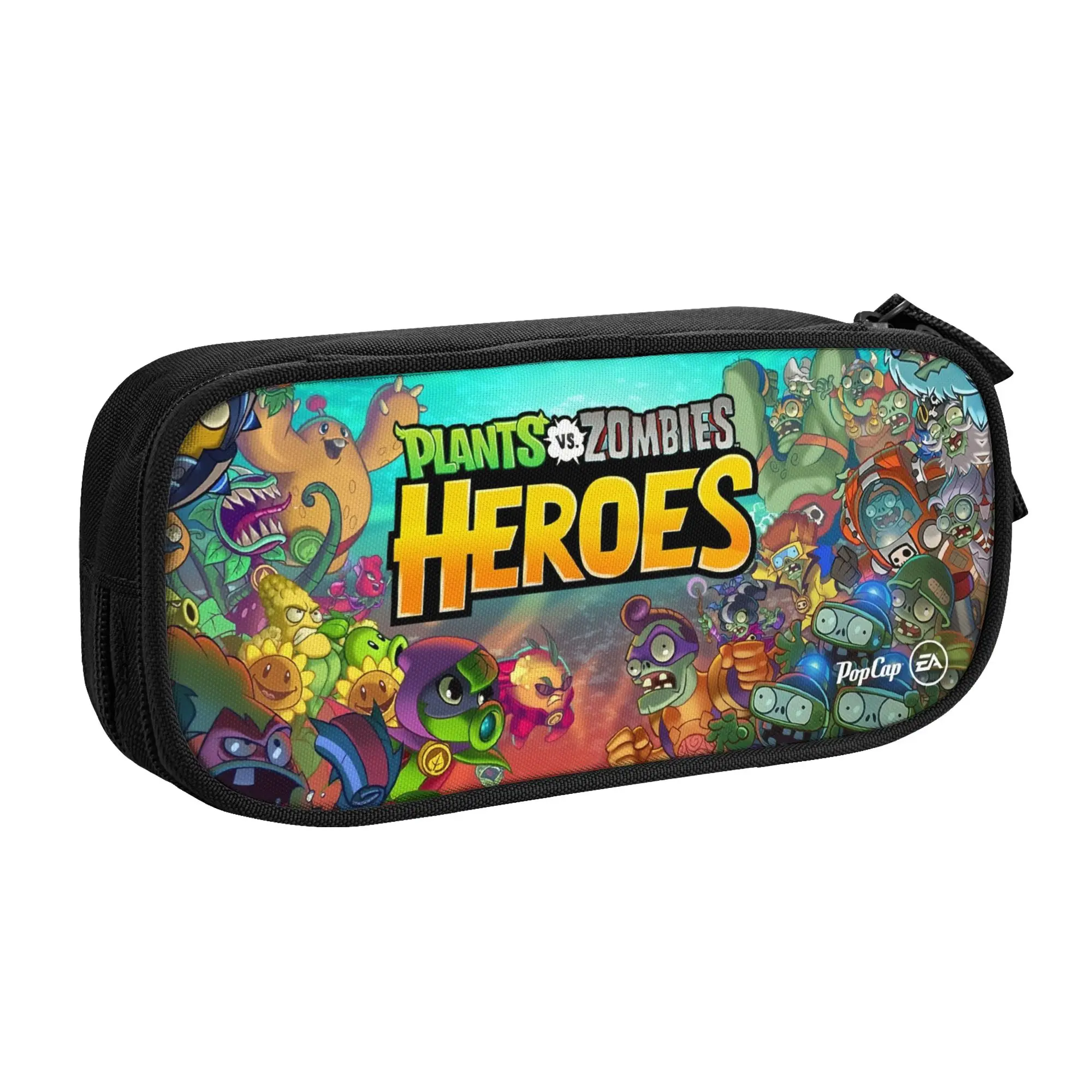 Korean Plants vs. Zombies Game  Pencil Case for Boys Girls  Large Storage Pen Bag Box School Accessories