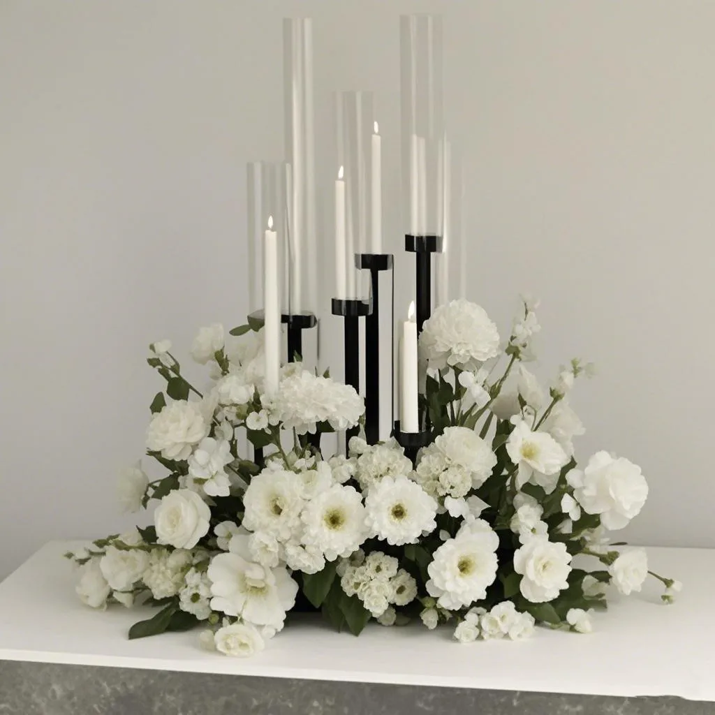 

10pcs)Pillar black/Gold Metal Vase Stand Wedding Centerpieces For Tables, Golden Column Flower Stand, Party, Event, Home Decor