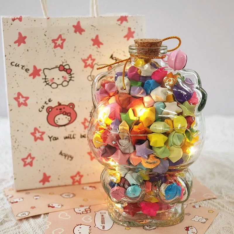 Handmade Paper Creative  Wish Bottle Lucky Star Birthday Gift for Men And Women Graduation Present Friend Sister