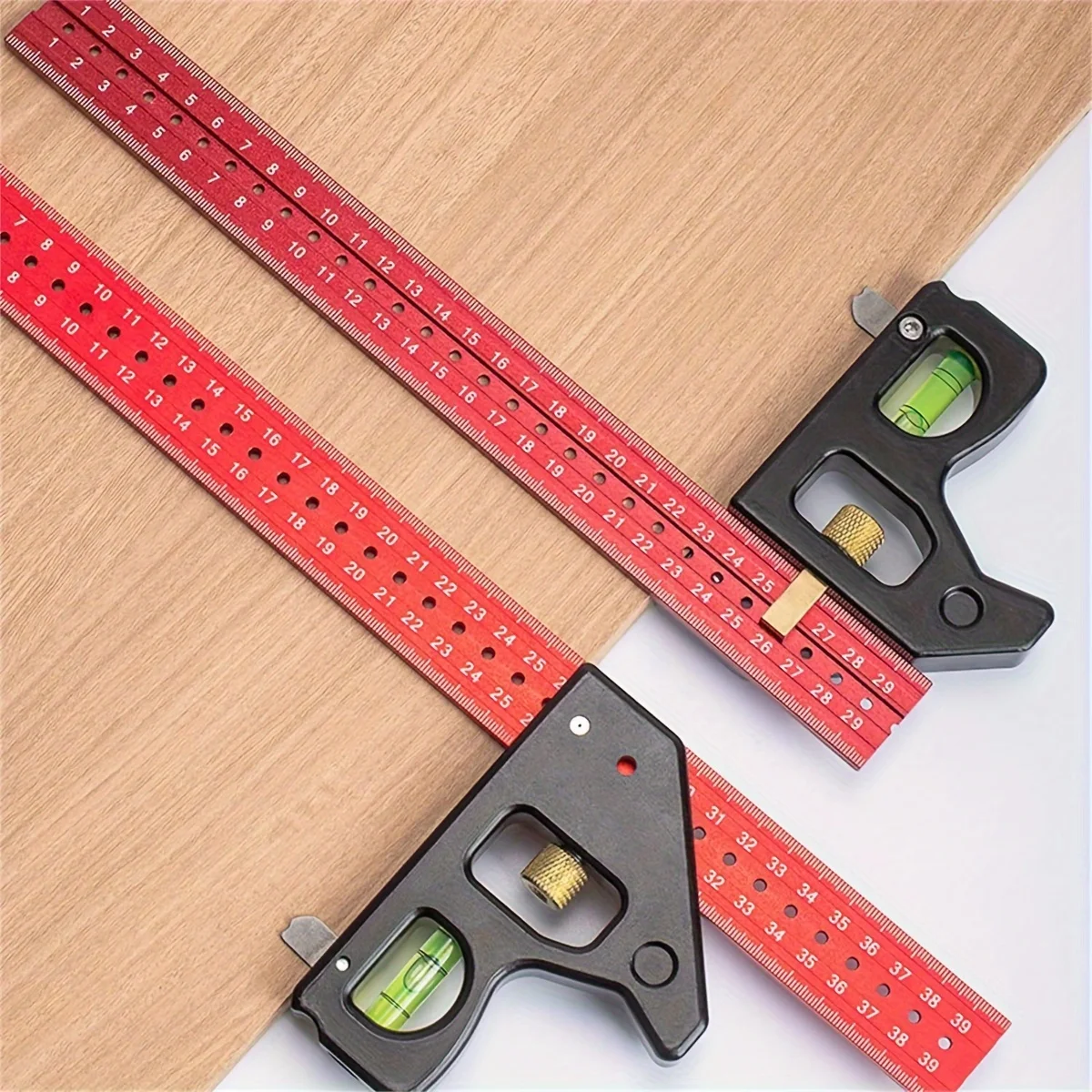 Gauges Heavy Duty High-precision Woodworking Aluminum Alloy Multifunction Combined Angle Ruler 30/40cm Movable Angle Ruler