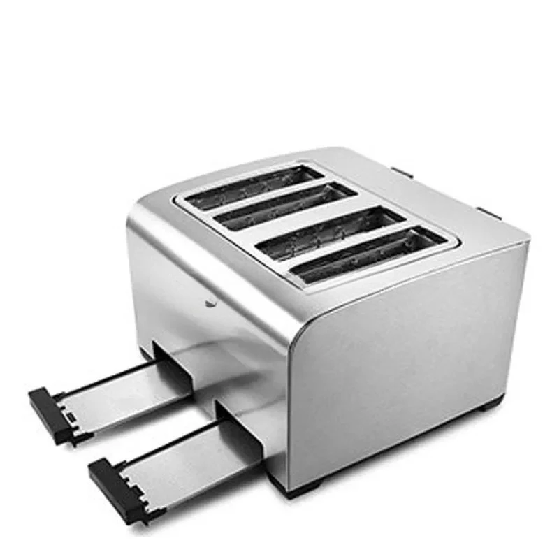 4 Pieces Breakfast Maker Stainless Steel Home Toaster with Reliable Performance for Daily Cooking Commercial Toaster