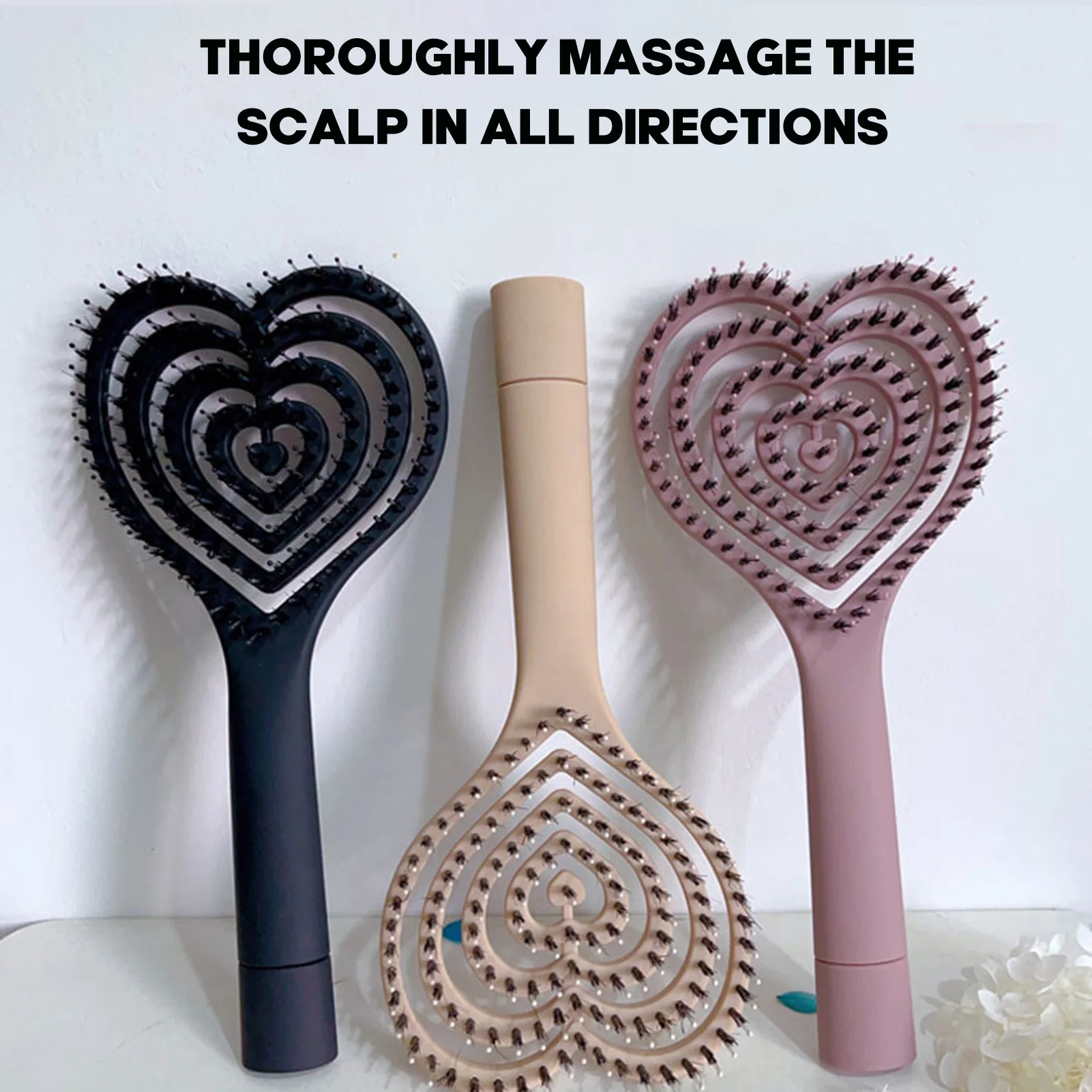 

Anti Static Styling Comb For Men And Women Creative Heart Shape Hollow Comb Fluffy Hair Root High Cranial Top Hairdressing Combs
