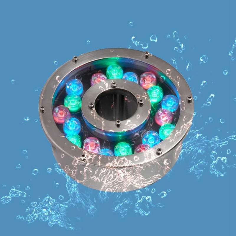 DC24V نافورة ضوء بركة المناظر الطبيعية ضوء أضواء تحت الماء 6W LED ضوء تحت الماء