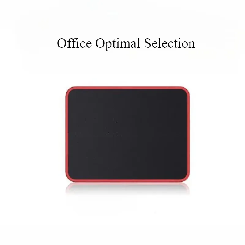 Small Mouse Mat Durable Rubber Mousepad Game Accessories Anti-slip Base All Black and Red Lock Edge Desktop Pads 21x25cm