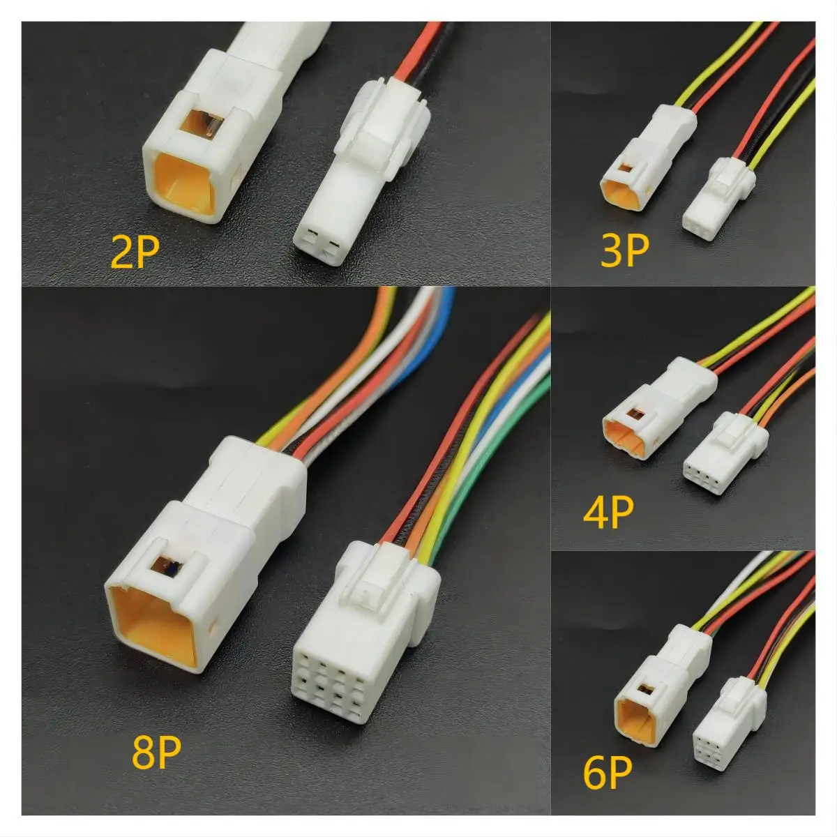 5 SZTUK 2 3 4 6 8 Pin JWPF 0.7MM Automatyczne wodoodporne elektroniczne mikro złącze z wiązką przewodów z wtyczką do Benz BMW