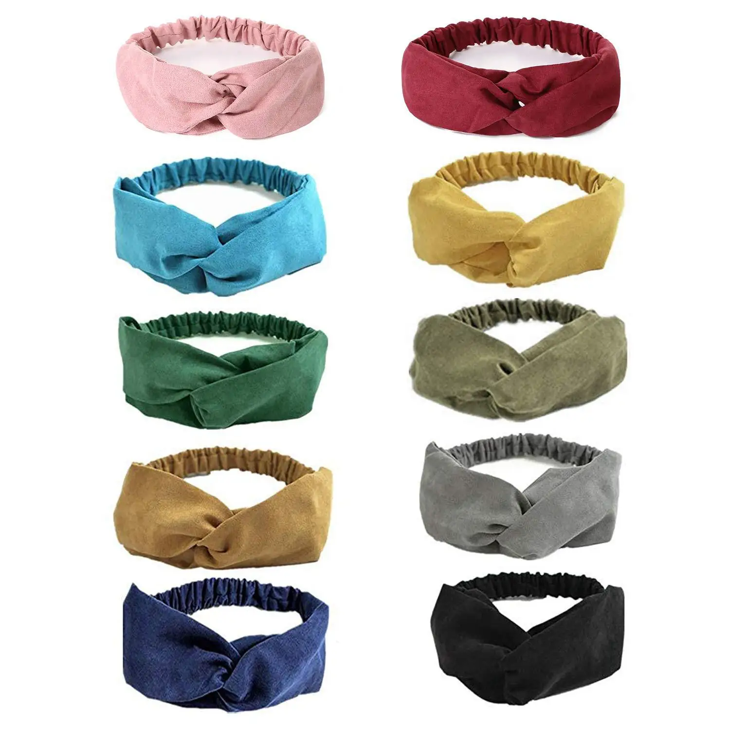 2024 New Design Fashion Women Summer Style Headbands Bohemian Girl Cross Turban Bandage Bandanas Hairbands Hair Accessories