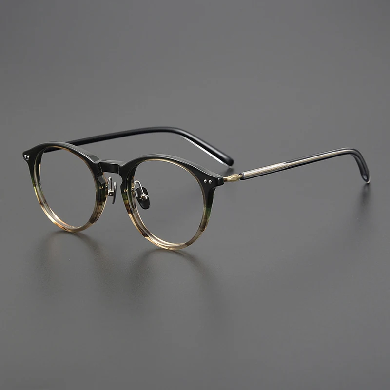 

Vintage Acetate Titanium Glasses Frame for Men Prescription Myopia Eyeglasses Frame Women Retro Luxury Brand Optics Eyewear