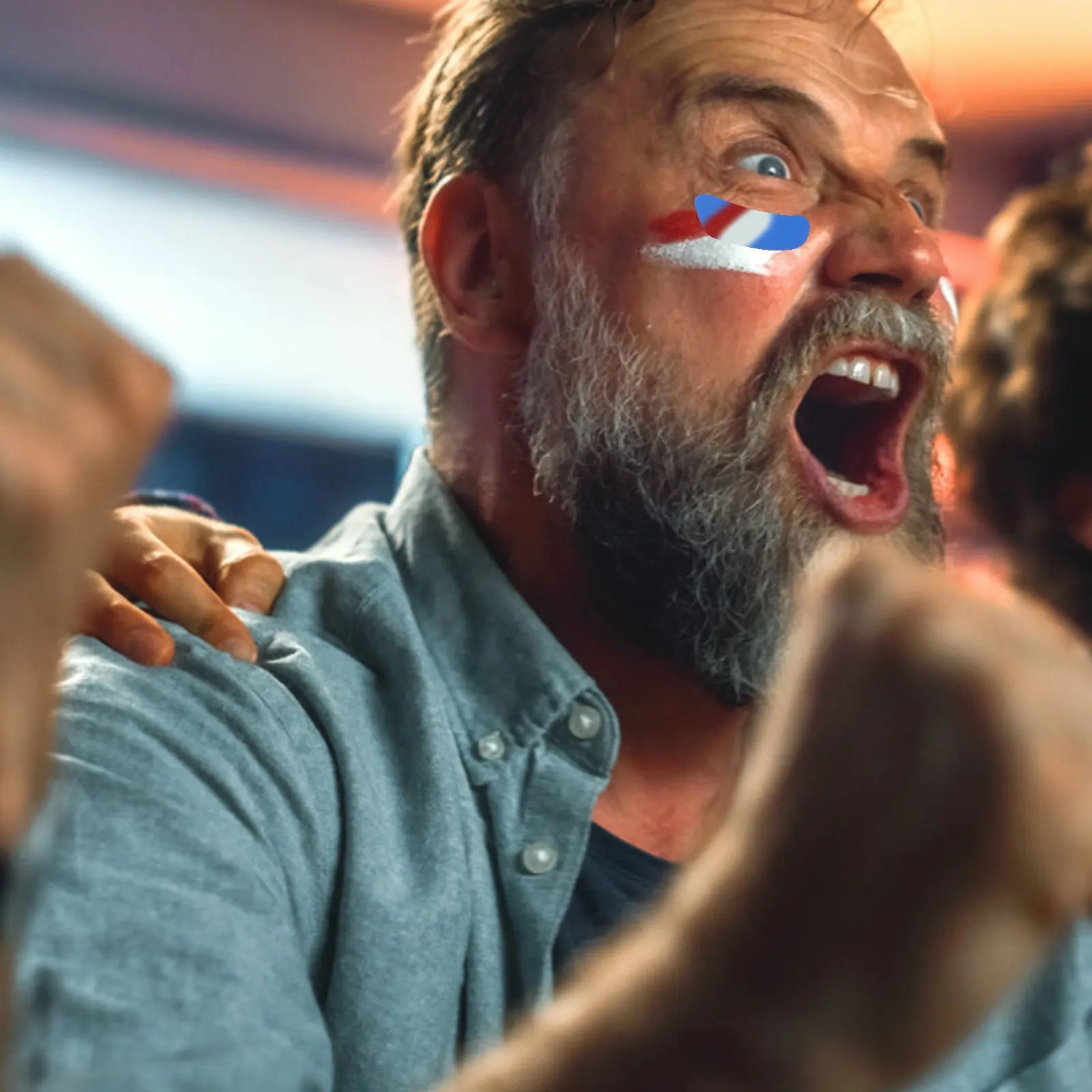 

50 Sheets Sports Eye Strip Stickers Portable Face Decals Writable Reusable Cheering Stickers Fan Accessories Compact Fan