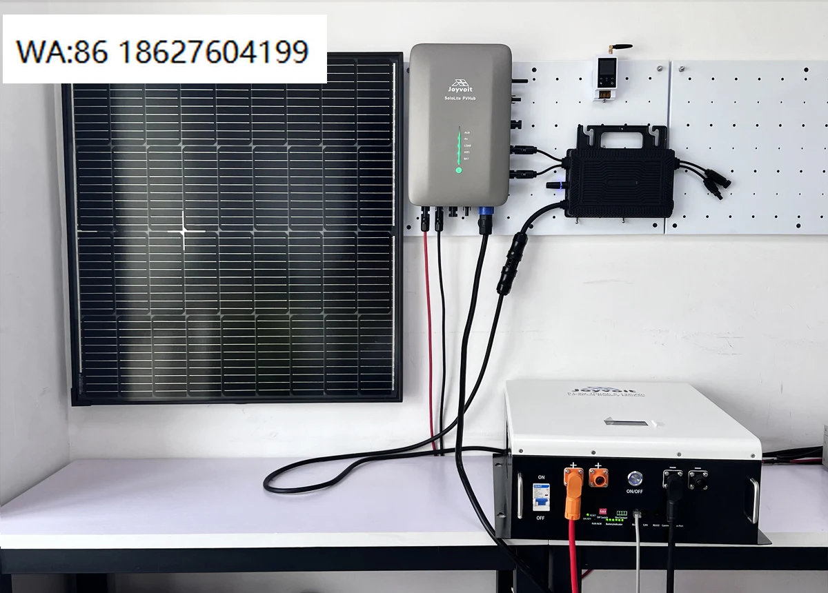 Plug and Play Micro Inverter Kit Balcony Solar Home System Balkon Solar With Stackable Battery PV HUB Energy Storage