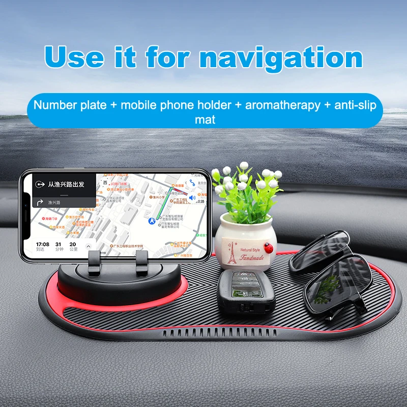 

Multifunction Non Slip Phone Pad Car Dashboard Non Slip Grip Sticky Pad Phone Holder Mat Anti-skid Silicone Mat Car Accessories