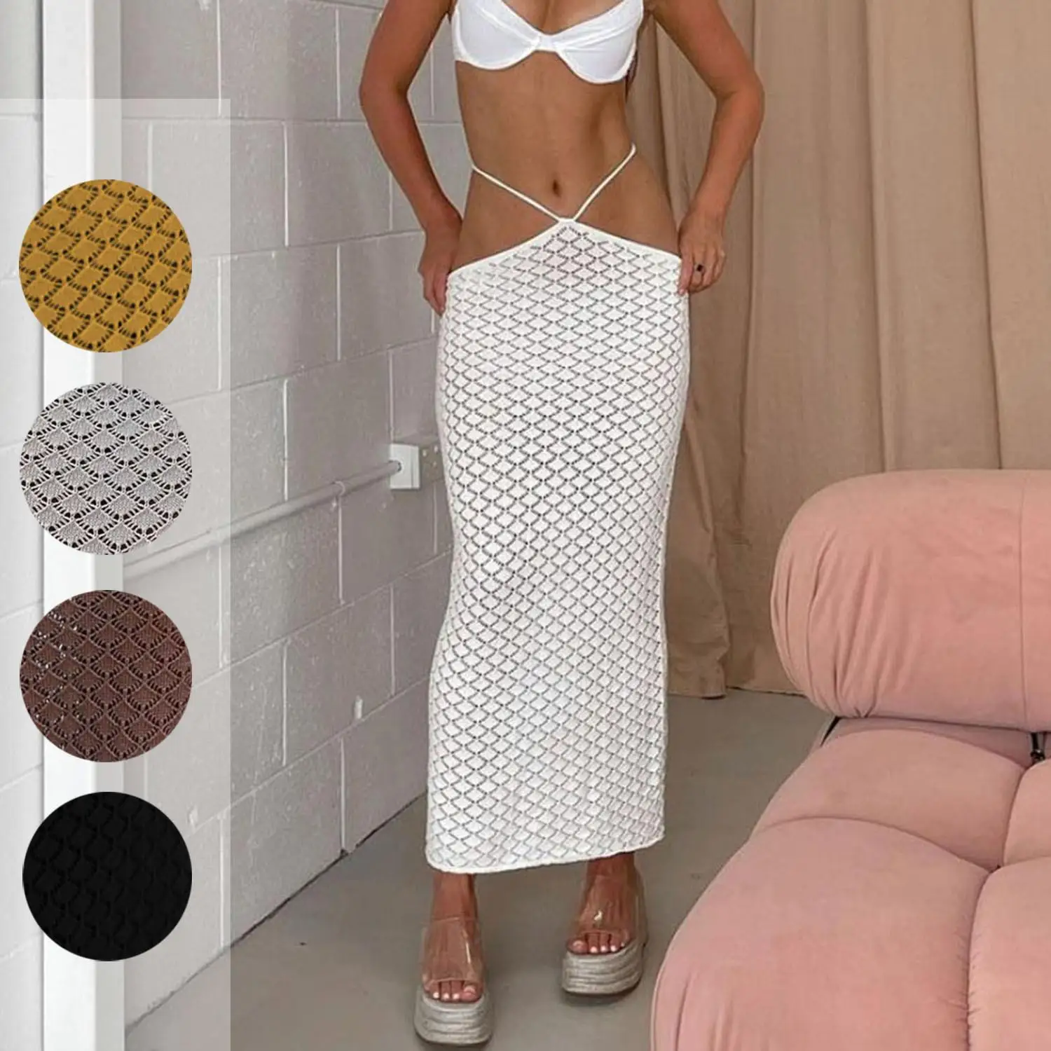 

Ele Waist-Cinched Mermaid fling Skirt Women's Faion Spring Summer Independent Station Best Selling Dr