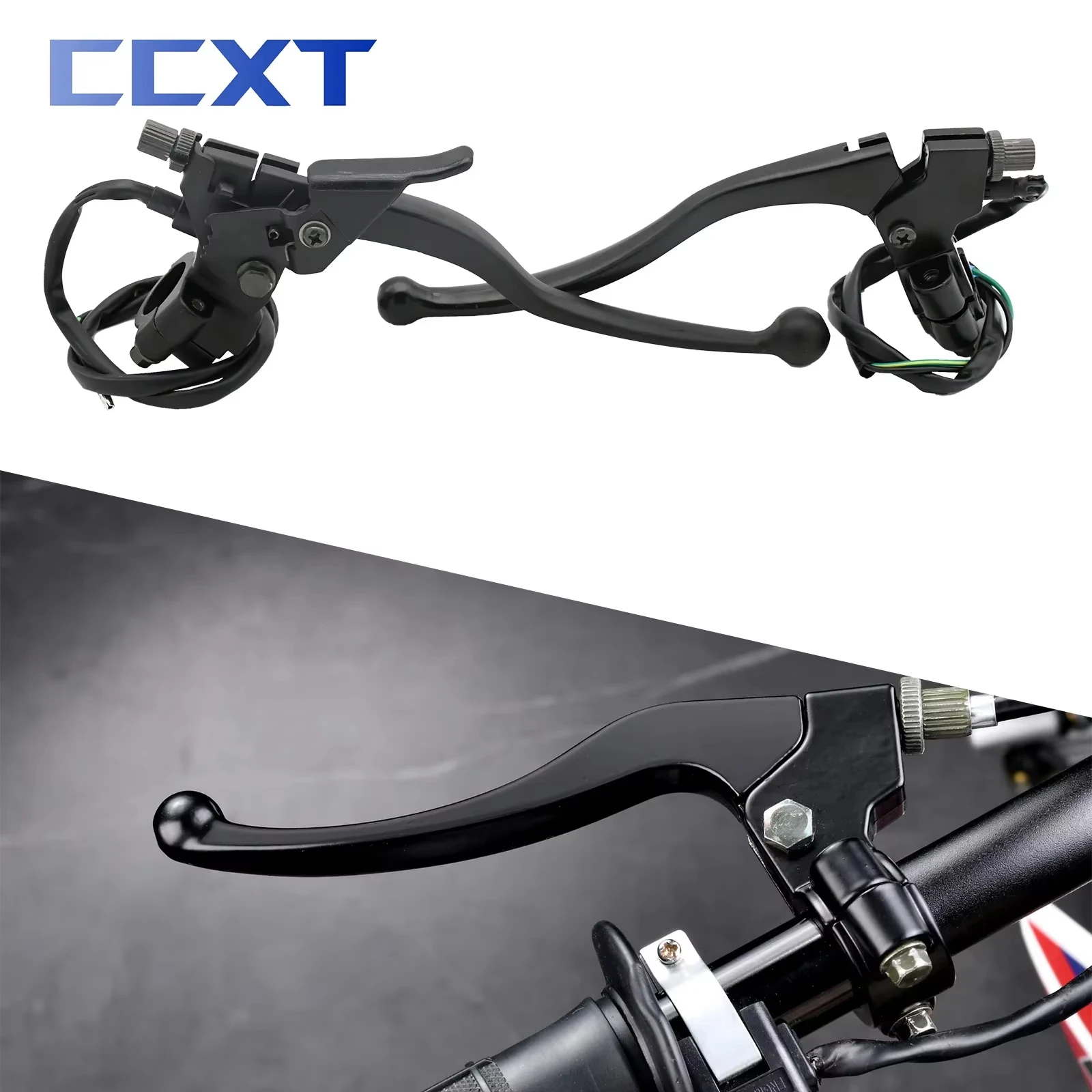 

Motorcycle 22mm Handlebar Parking Brake Lever Clutch Lever For ATV Jinling JLA-21B JLA-923 JLA-931E 50cc 90cc-250cc 300cc Parts