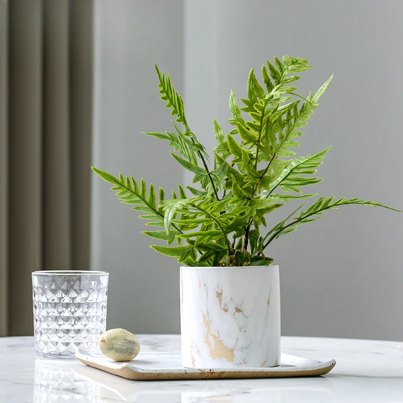 

Fern Bionic Plant Artificial Persian Green Plant Tabletop Small Pot Shooting Props Wedding Decoration