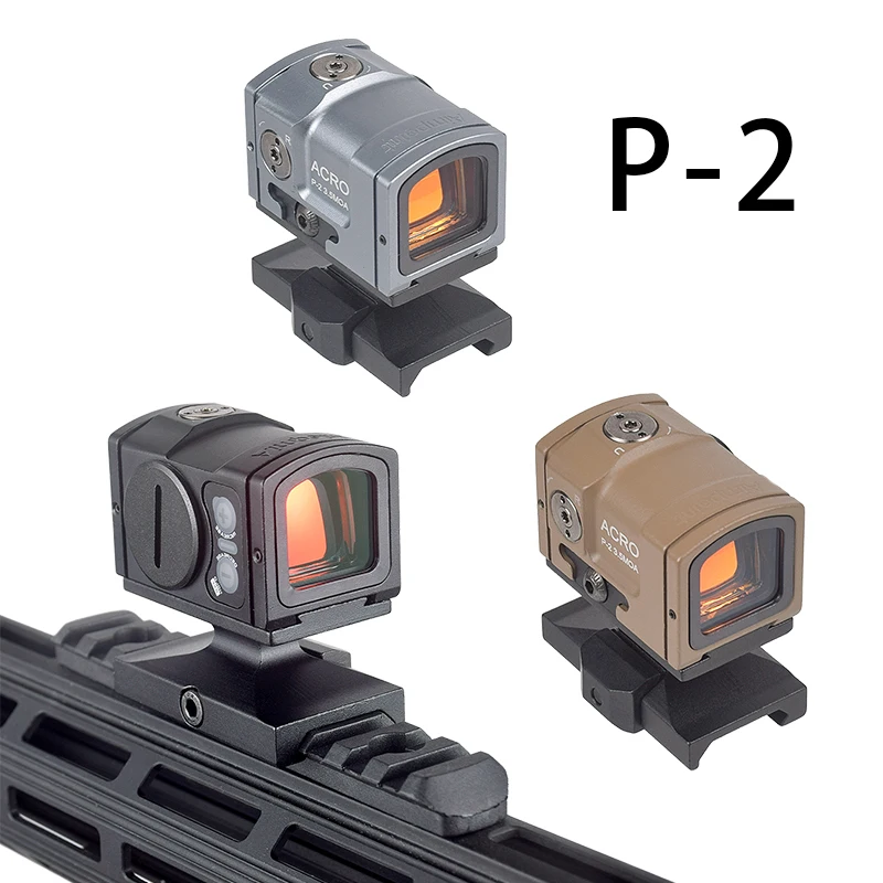 P-2 Tactical Red Dot Sights Optic Reflex Hunting Sight Holographic Rifle Scope Glock Sight Fully Enclosed Collimator 20mm Rail