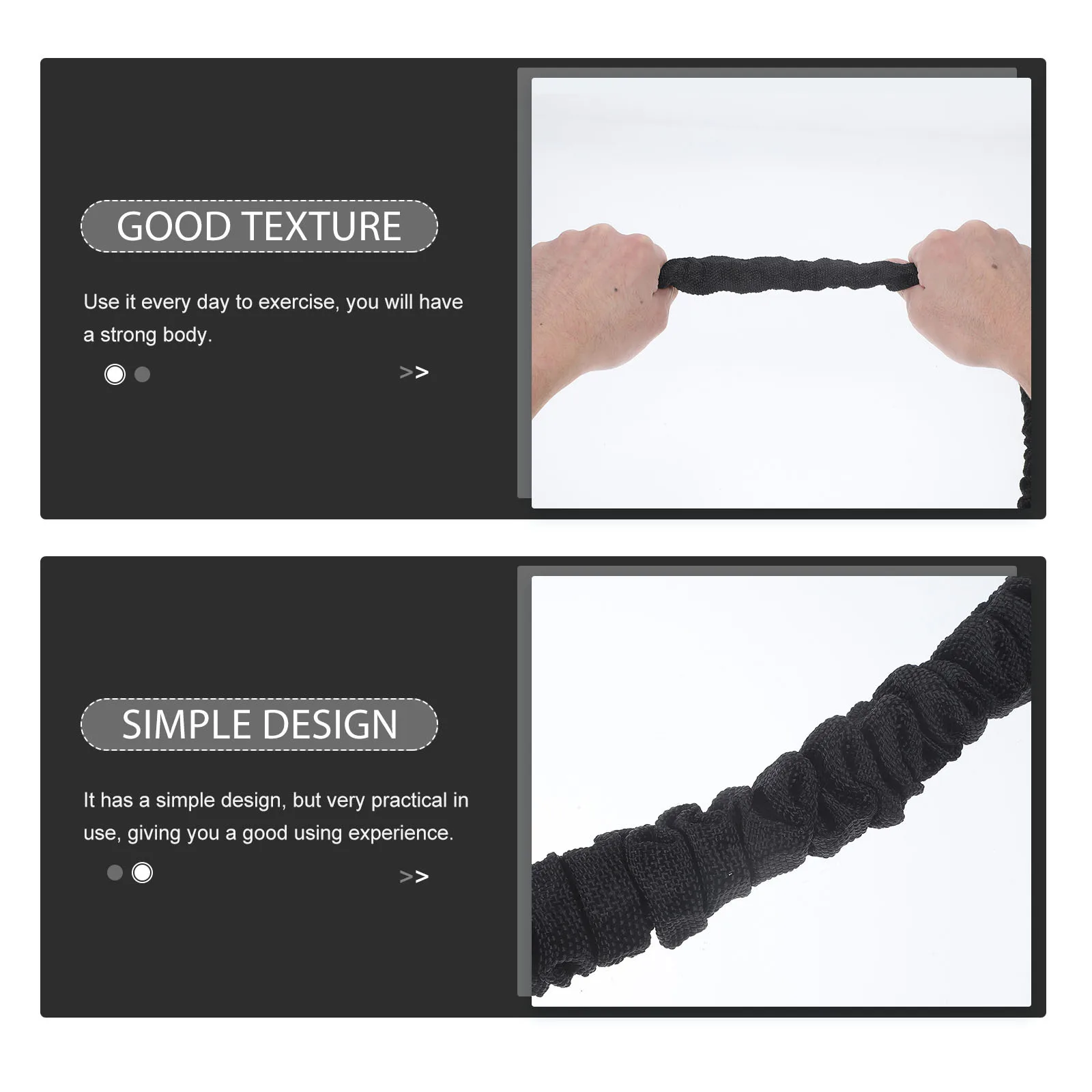 

Heavy Duty Exercise Resistance Rope Strong Simple Design Pull Strap for Daily Workout Fitness Training Stretching Supplies