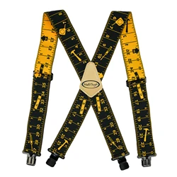 MELOTOUGH Men's Suspenders Fully Elastic 2 inch Wide X back Heavy Duty Work Suspenders