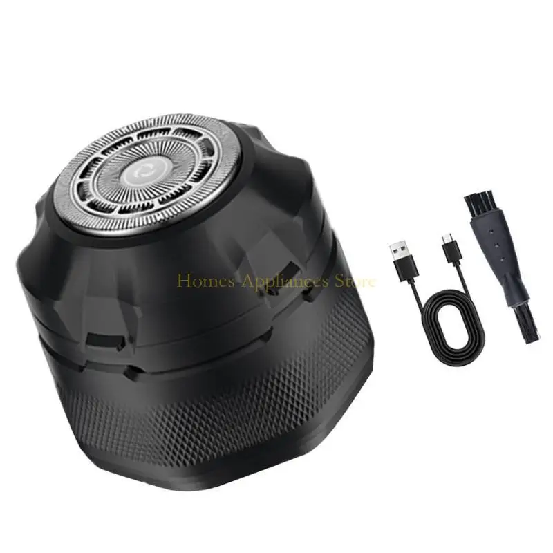 Barbeadores cabeça d0ab para homens carecas homens elétricos magnéticos barbeador recarregável LED sem fio exibir um aparador