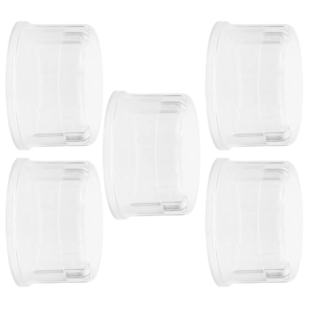 

5Pcs Shaker Cup Lid Resin Clear Design Splash-Proof Reusable for Protein Shakes Cocktails Cup Covers for Drinks