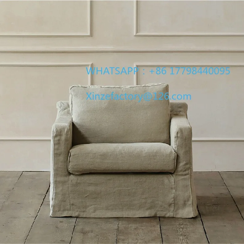 أريكة قماشية صغيرة بسيطة وحديثة من الشمال قابلة للتخصيص، أريكة وابي سابي الأمريكية الرجعية #5