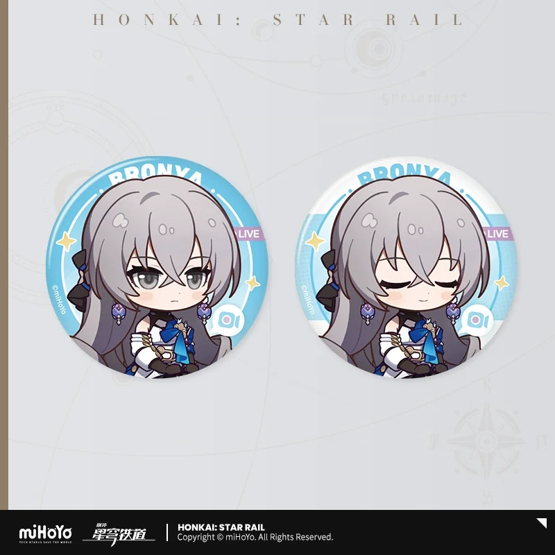 Sunsyea Honkai Star Rail Officiële Merch miHoYo Originele Authentieke JMDHKS Serie Badge Set Dan Heng Blade Sunday Aventurine