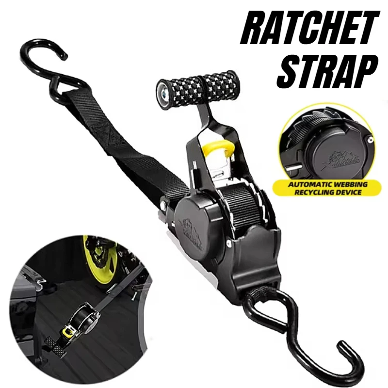 

Auto Straps For Load Luggage Cargo Tape Ratchet Tensioner Belts Heavy Duty Ratchet Straps Accessories For Car Auto Motorcycles