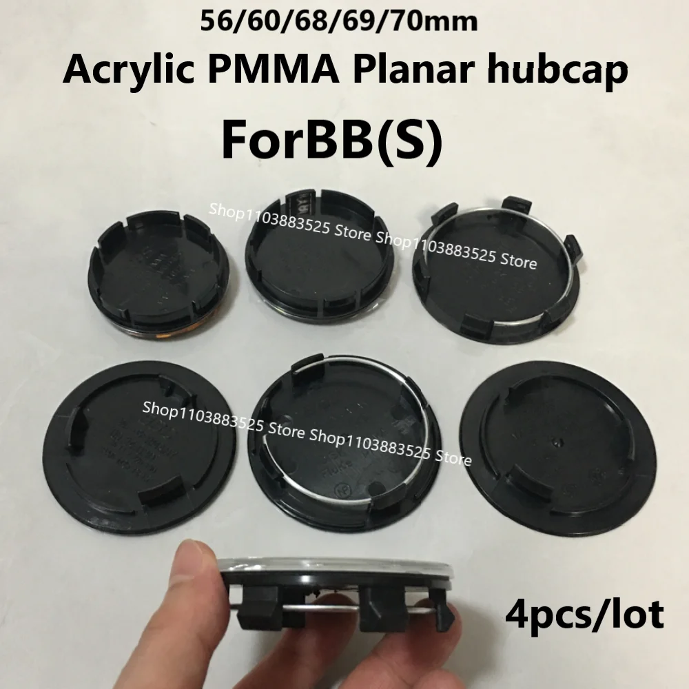 4pcs Acrylic PMMA Planar Surface Wheel Center Hub Cap OD 56/60/68/69/70mm for BB S BS 56.24.012 56.24.68 09.24.030 56.24.073 120
