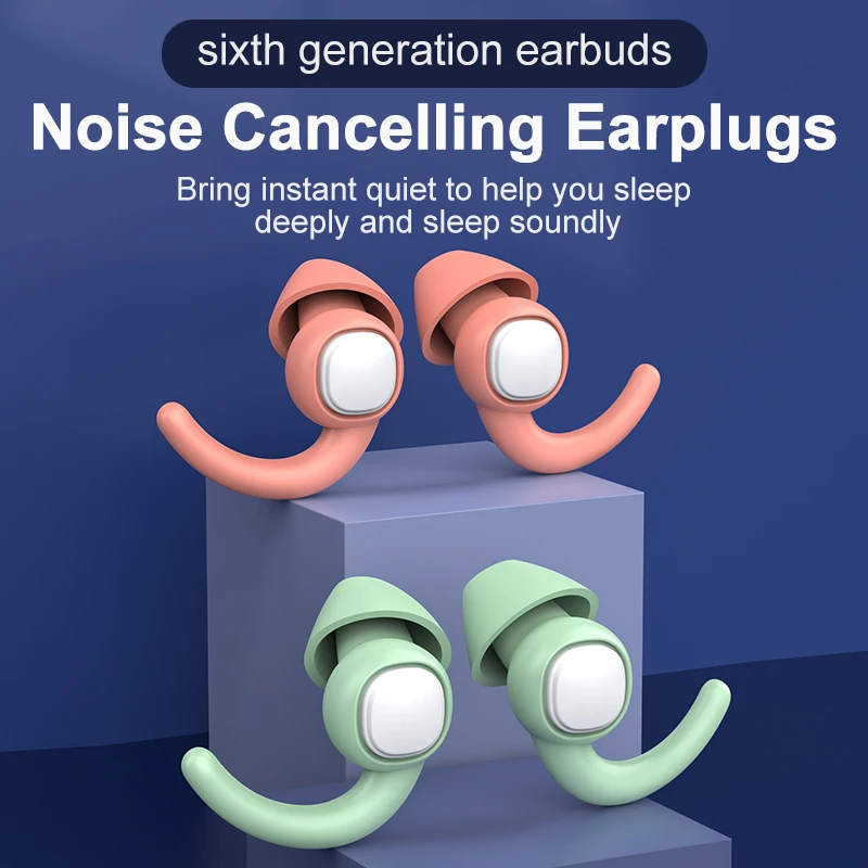 3 Layers Portable Earplugs Sound Reduction Plug Ear Hearing Protection Silicone Anti-Noise Plugs for Travelling Sleep Waterproof