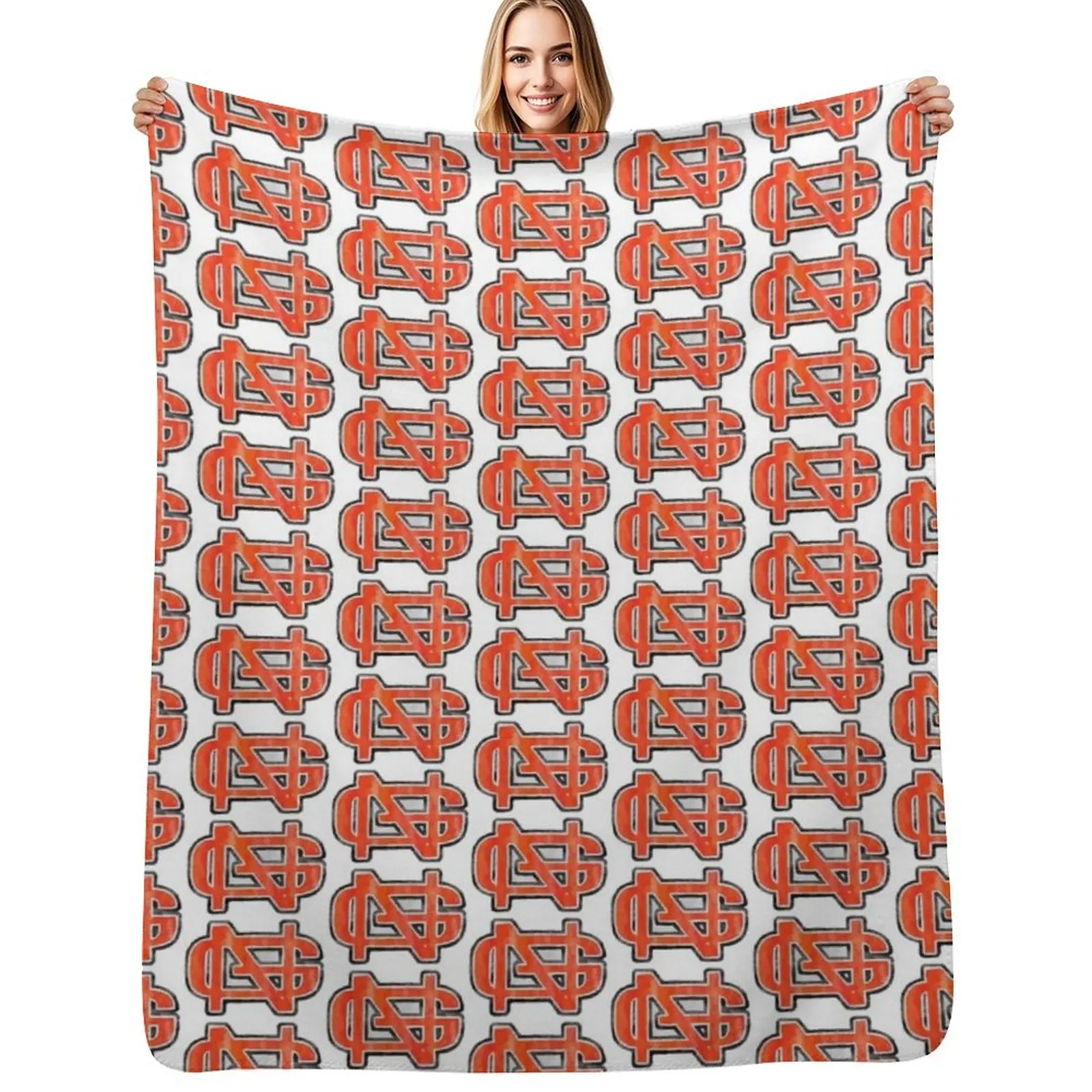 

Watercolor Red North Greenville University NGU symbol Throw Blanket Thin Soft Blanket for Summer Night Sleeping