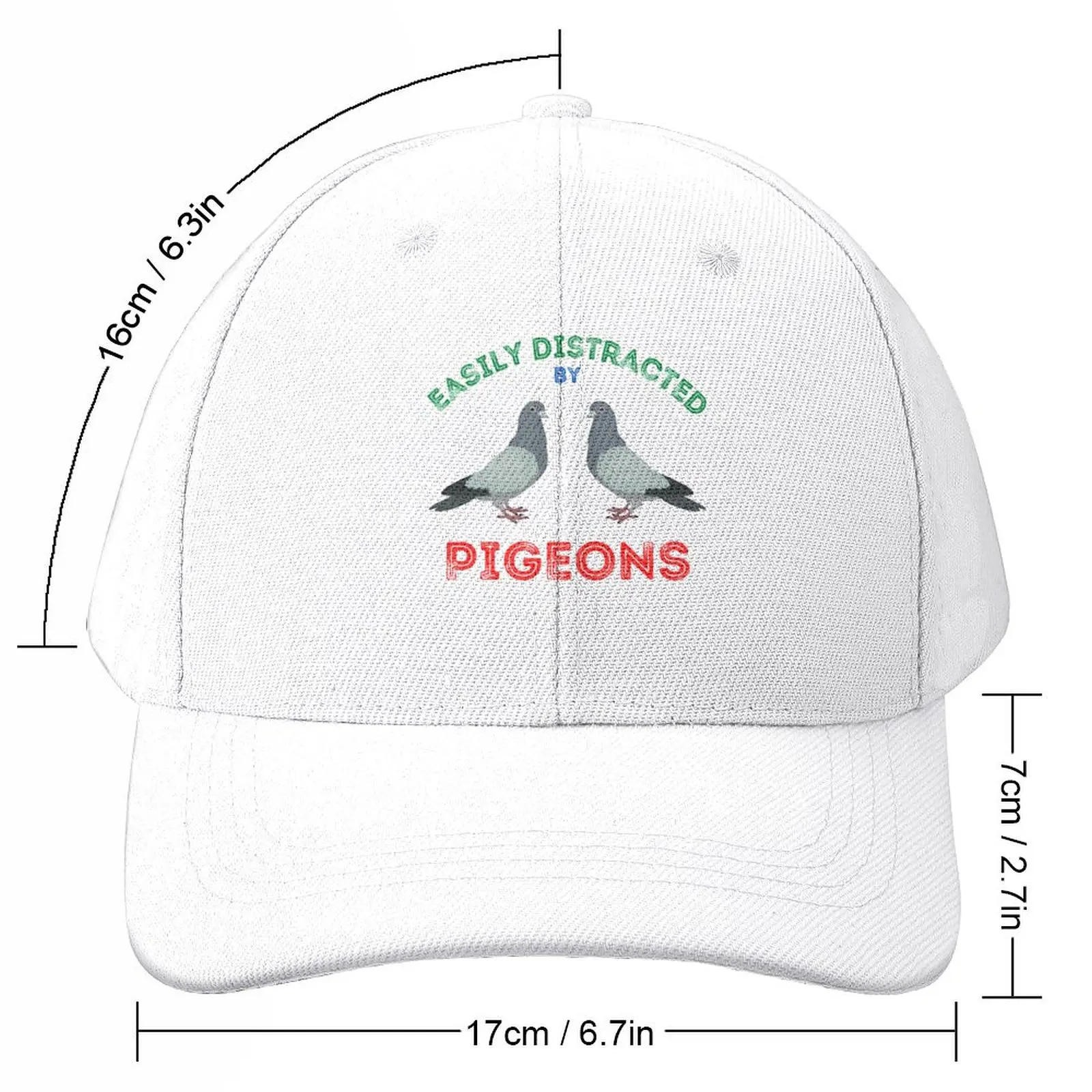 Easily distracted by pigeons - vintage design, for pigeon fanciers/lovers Baseball Cap Cosplay Hood Men Hats Women's