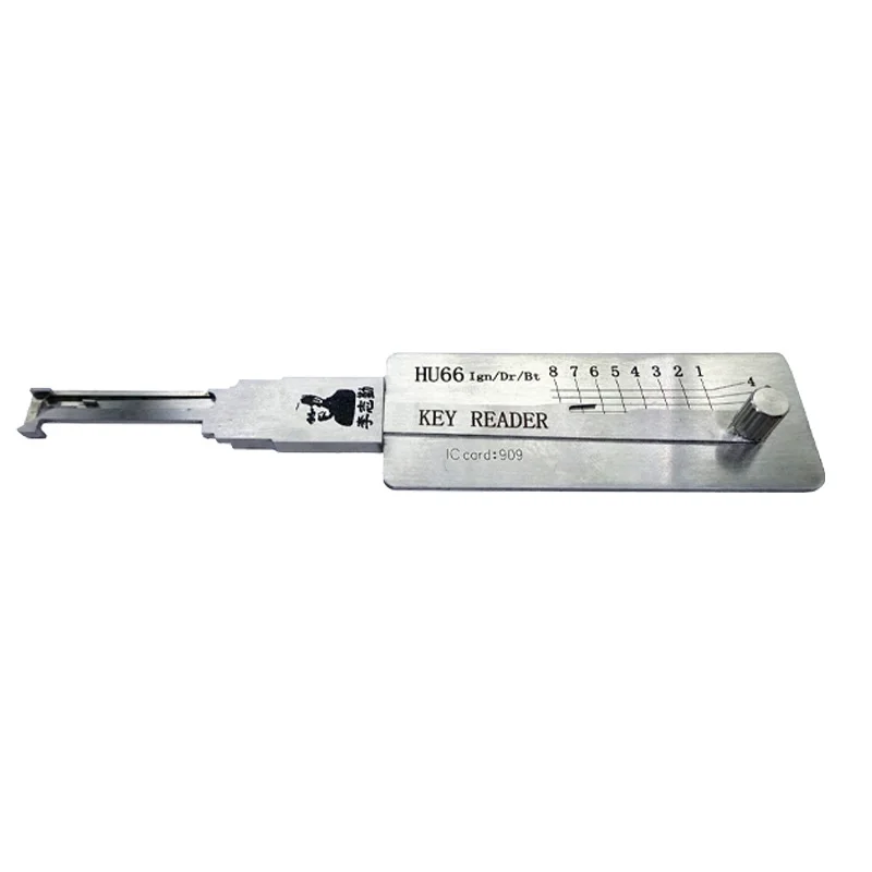 LISHI HU66 Key Reader 2-in-1 Lock Pick Decoder Ignition Locksmith Tools Vertical Milling for Audi Seat Skoda VW Vehicle