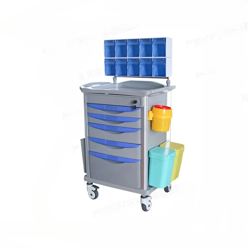 

Medical cart Steel plastic treatment Medical medicine car Mobile care ABS Multifunctional anesthesia