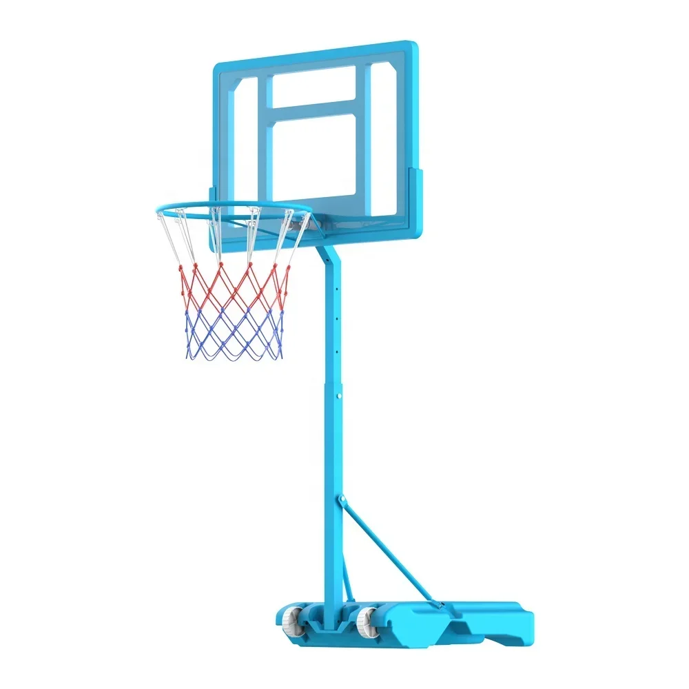 Poolside Basketball Hoop Stand Height Adjustable Portable Basketball Hoop With Wheels