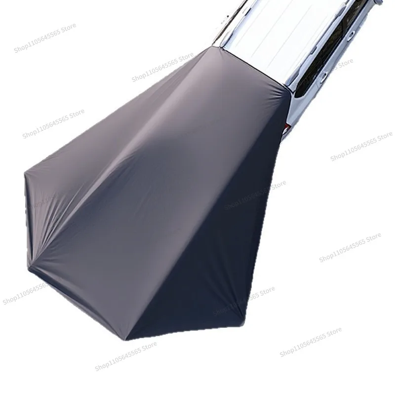 Car Side Sunroof, Self Driving Tour, Suction Cup Style Sun Protection, Silver Black Adhesive Sunshade