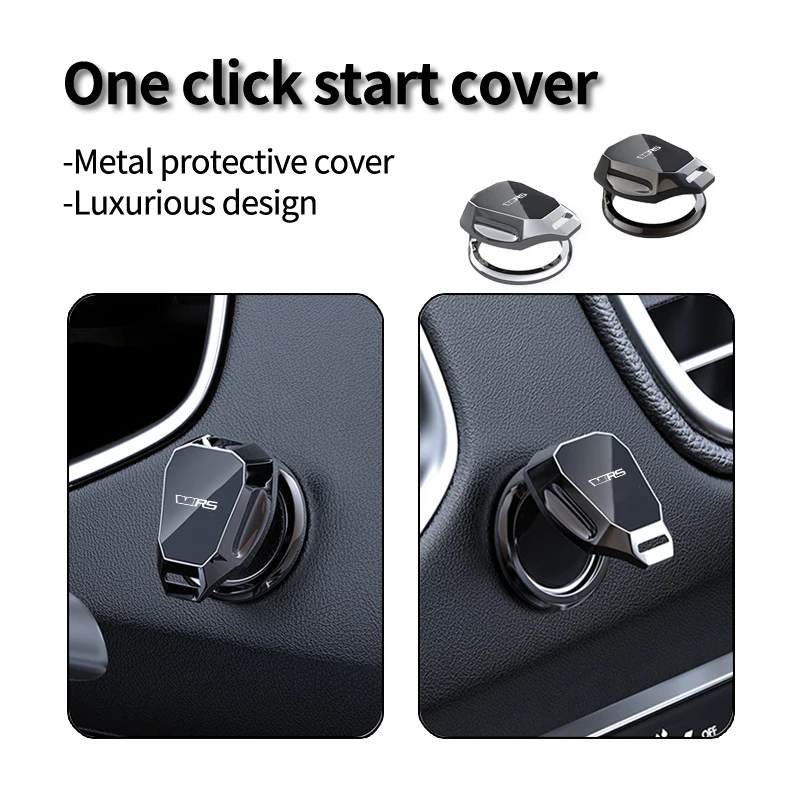 

Car One-Touch Start Button Cover Metal Start Case Decor Accessories For Skoda VRS Octavia 1 2 3 4 PRO Kodiaq Elroq Kylaq Kamiq
