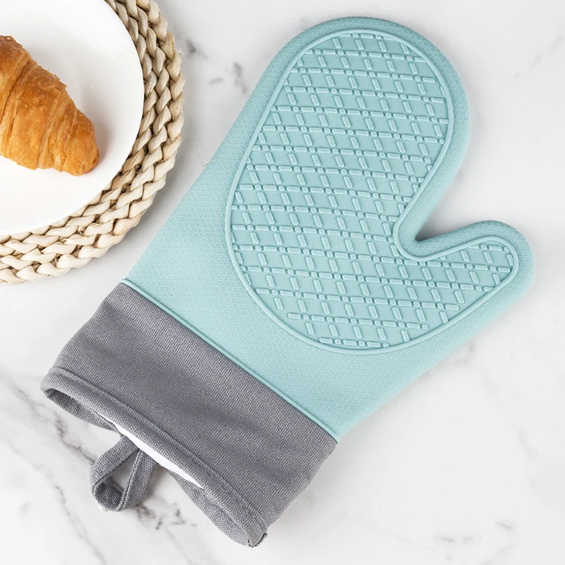 Cute Silicone Kitchen Single Oven Glove Mitts Insulation Heat Resistant Microwave Glove Baking Tools