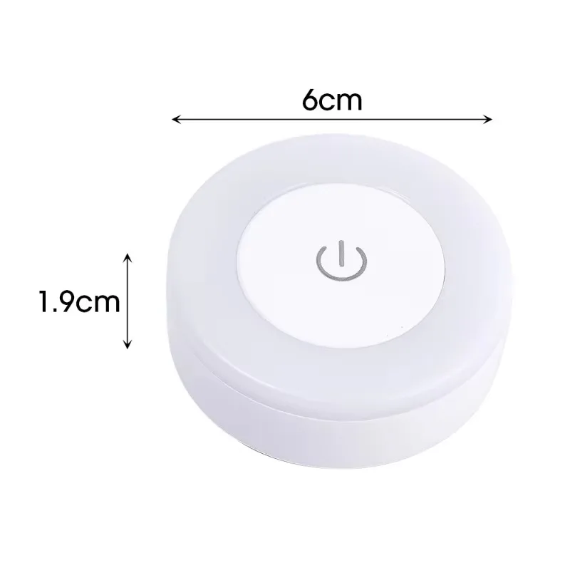 5/1PCS LED Touch Sensor Night Lights USB Rechargeable Kitchen Bedroom Magnetic Base Wall Light Round Portable Dimming Night Lamp