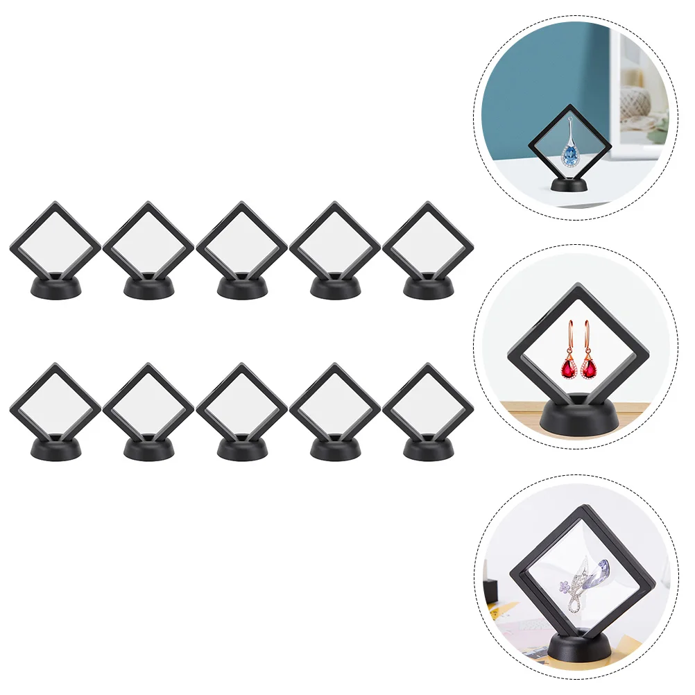 10 قطعة حامل عرض المجوهرات رف تخزين الدائري مع قاعدة غير قابلة للانزلاق حامل عرض متين لإطار ديكور منظم المجوهرات #6