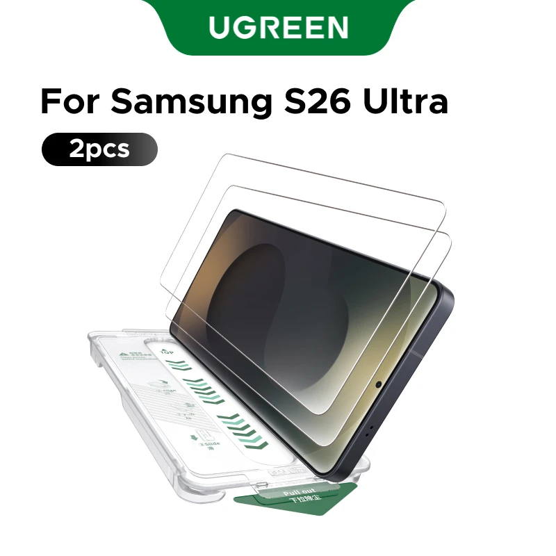 

UGREEN 1 или 2 шт. Защитная пленка для экрана Samsung Galaxy S26 Ultra, безворсовая, из закаленного стекла, 2026